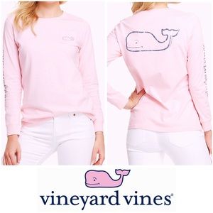 VINEYARD VINES LongSleeve Whale Graphic Pocket Tee